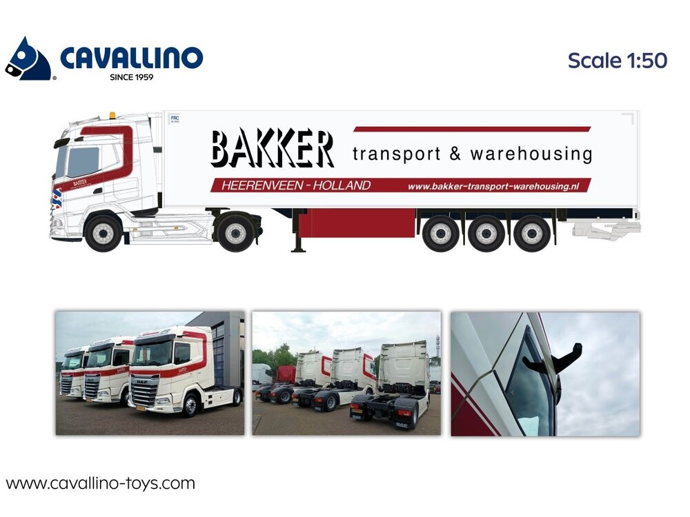 Cavallino Cavallino DAF XG with 3-axle reefer trailer BAKKER KOELTRANSPORT