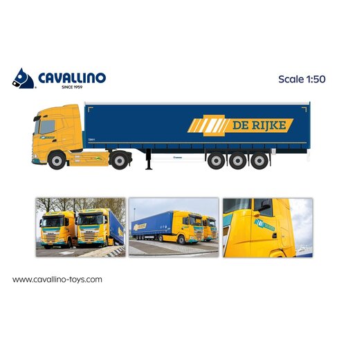 Cavallino Cavallino DAF XG with 3-axle curtainside trailer DE RIJKE