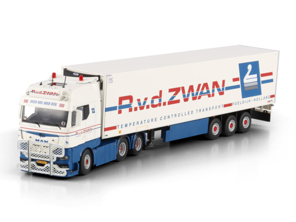 WSI WSI MAN TGX GX 6x2 met 3-assige koeloplegger R. V.D. ZWAN