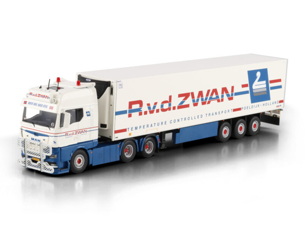 WSI WSI MAN TGX GX 6x2 met 3-assige koeloplegger R. V.D. ZWAN
