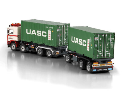 WSI WSI Volvo F12  8x2 -  4-assige motor wagen  + 3-as container oplegger + 2 x 20ft. container N. MIJNDERS
