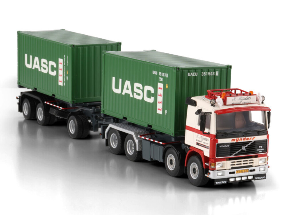 WSI WSI Volvo F12  8x2 -  4-assige motor wagen  + 3-as container oplegger + 2 x 20ft. container N. MIJNDERS