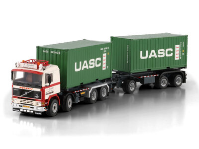 WSI WSI Volvo F12  8x2 -  4-assige motor wagen  + 3-as container oplegger + 2 x 20ft. container N. MIJNDERS