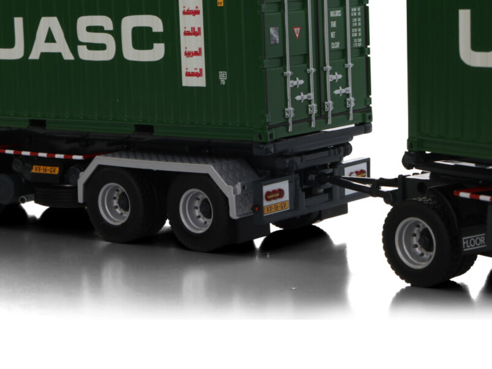 WSI WSI Volvo F12  8x2 -  4-assige motor wagen  + 3-as container oplegger + 2 x 20ft. container N. MIJNDERS