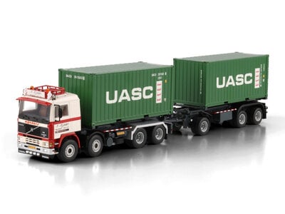 WSI WSI Volvo F12  8x2 -  4-assige motor wagen  + 3-as container oplegger + 2 x 20ft. container N. MIJNDERS