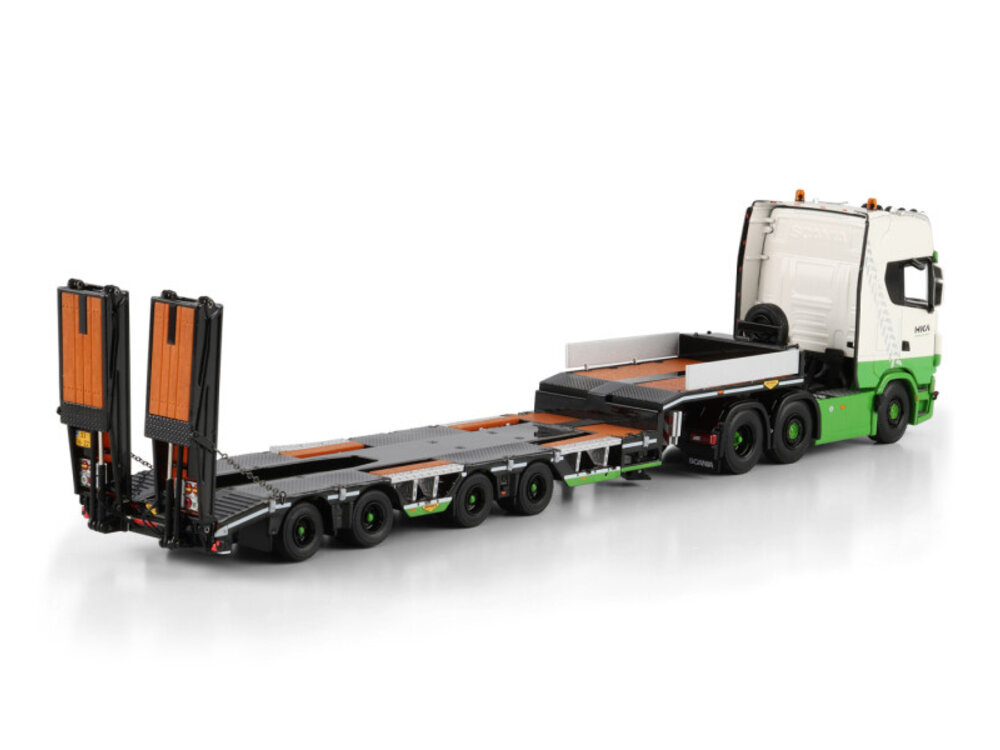 WSI WSI Scania S Highline 6x2 with 4-axle Semi wheel wel low loader HKA