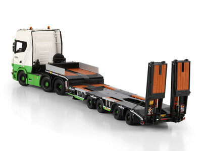 WSI WSI Scania S Highline 6x2 with 4-axle Semi wheel wel low loader HKA