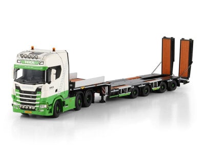 WSI WSI Scania S Highline 6x2 with 4-axle Semi wheel wel low loader HKA