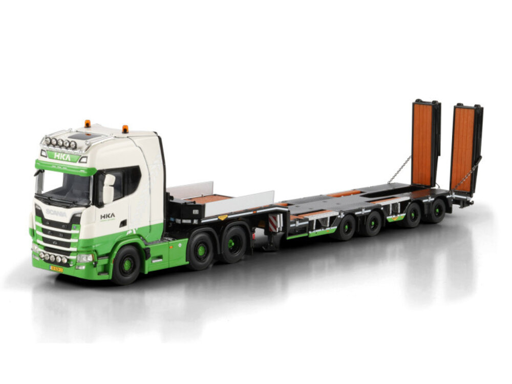 WSI WSI Scania S Highline 6x2 with 4-axle Semi wheel wel low loader HKA