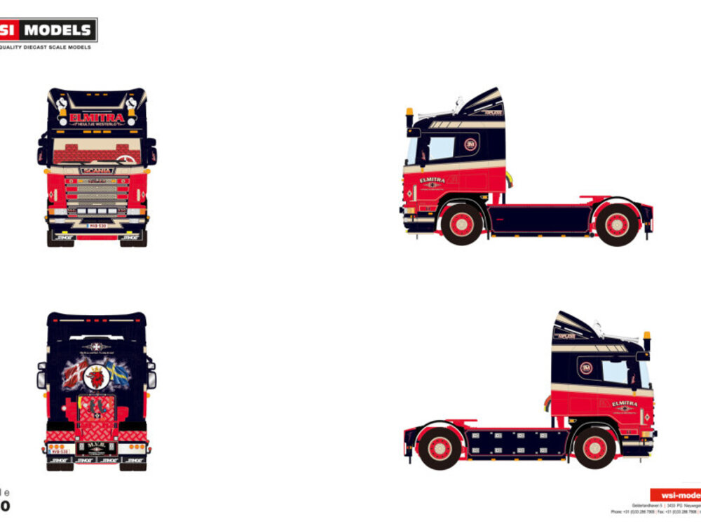 WSI WSI Scania 4-serie flat roof 4x2 ELMITRA
