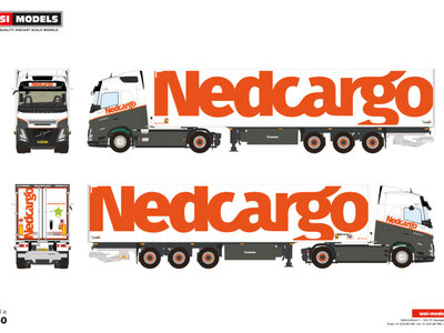 WSI WSI Volvo FH Aero Globetrotter XL 4x2 with 3-axle box trailer NEDCARGO