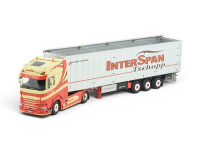 Tekno Tekno DAF XG+ met 3-assige walkingfloor oplegger INTERSPAN TSCHOPP