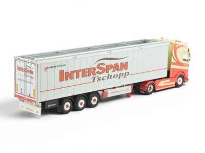 Tekno Tekno DAF XG+ met 3-assige walkingfloor oplegger INTERSPAN TSCHOPP