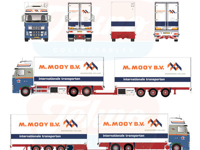 Tekno Tekno Volvo FH02 Globetrotter XL riged truck with 3-aaxle trailer M. MOOY