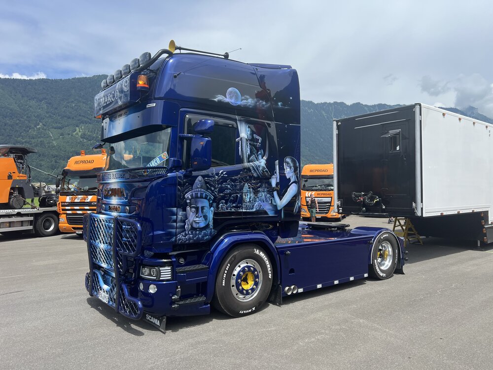 Tekno Tekno Scania R6 Streamline Topline MARCO NOWOTTNIK "TOMB RAIDER"