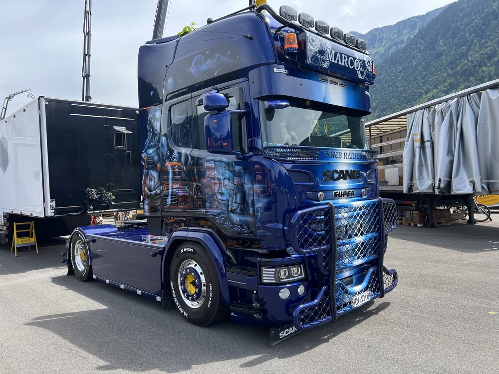 Tekno Tekno Scania R6 Streamline Topline MARCO NOWOTTNIK "TOMB RAIDER"