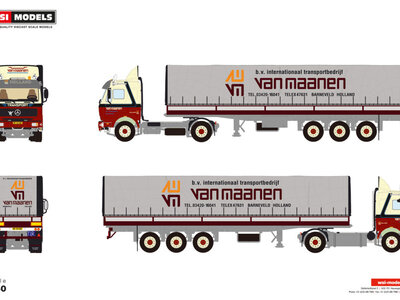 WSI WSI Mercedes-Benz NG 4x2 with 3-axle classic curtainside trailer VAN MAANEN
