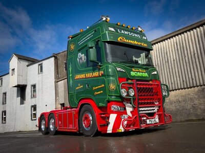 WSI WSI Scania S770 6x2 + 4-axle Broshuis lowloader LAWSONS COCKERMOUTH Cumbria England
