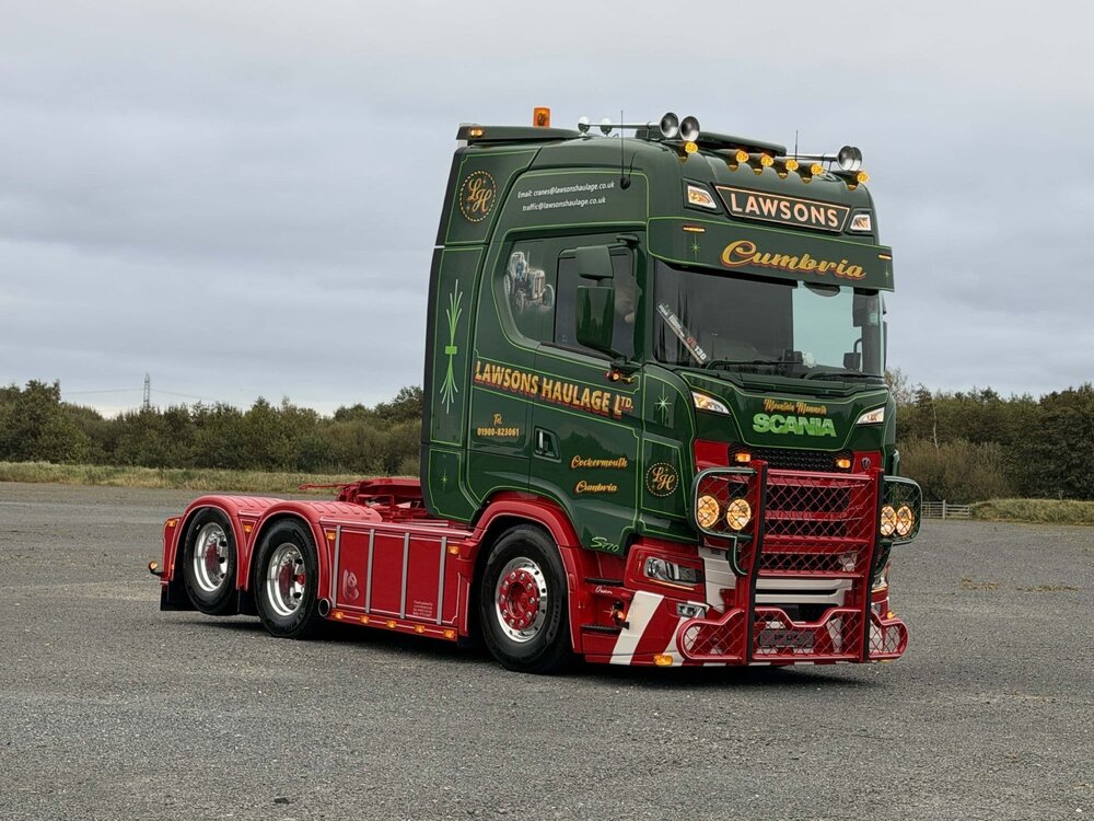 WSI WSI Scania S770 6x2 + 4-axle Broshuis lowloader LAWSONS COCKERMOUTH Cumbria England