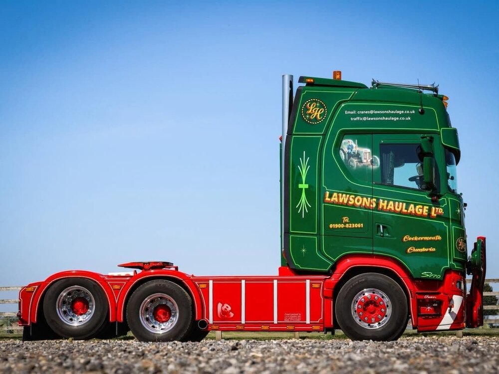 WSI WSI Scania S770 6x2 + 4-axle Broshuis lowloader LAWSONS COCKERMOUTH Cumbria England
