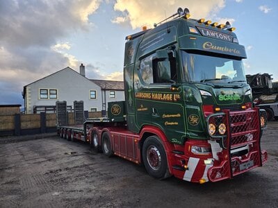 WSI WSI Scania S770 6x2 + 4-axle Broshuis lowloader LAWSONS COCKERMOUTH Cumbria England