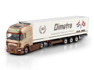 WSI WSI DAF XG+ 4x2 with 3-axle reefer trailer DIMETRA