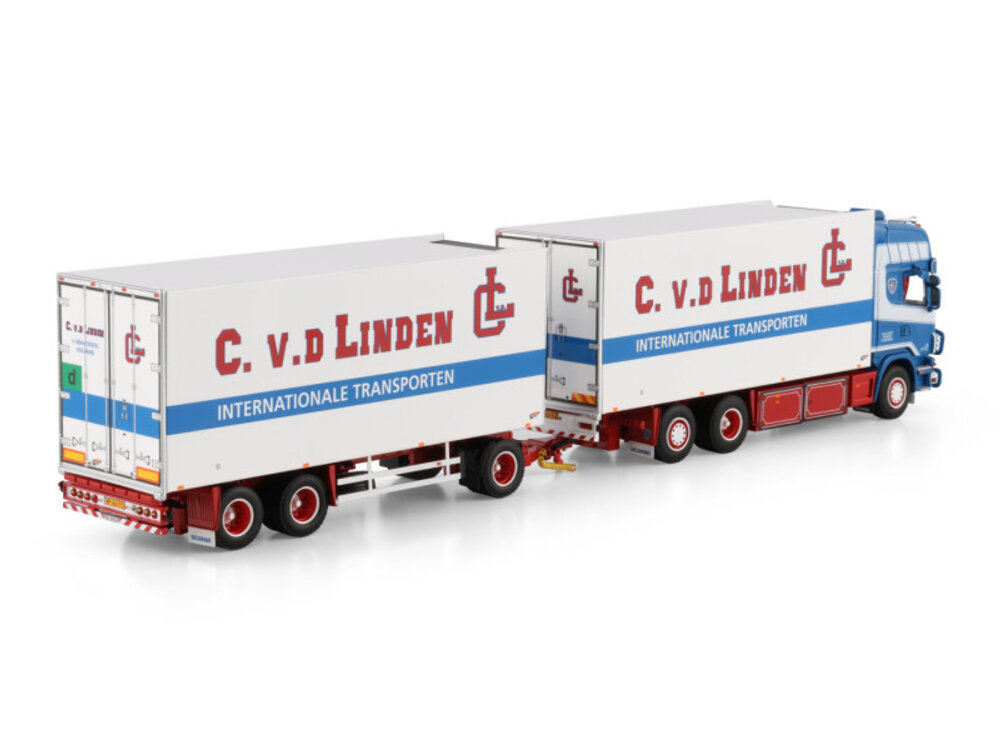 WSI WSI Scania R4 Rigid truck 6x2 with 3-axle reefer trailer C. V.D. LINDEN