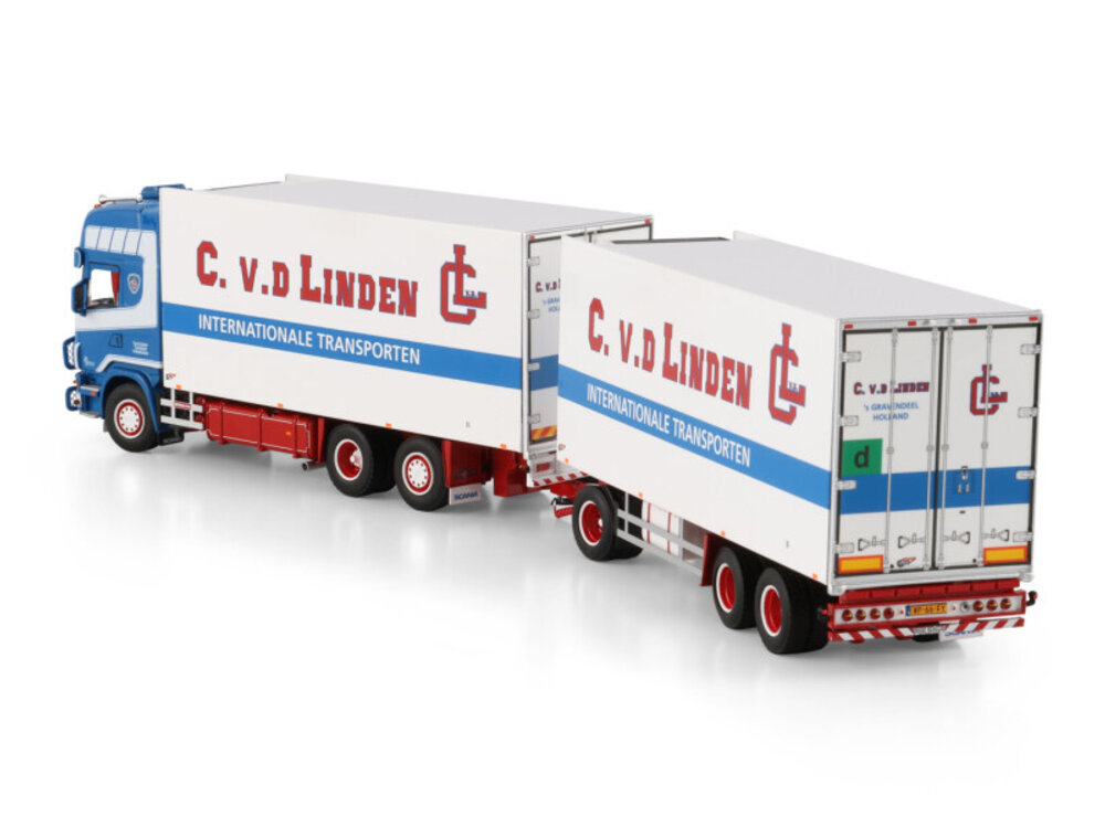 WSI WSI Scania R4 Rigid truck 6x2 with 3-axle reefer trailer C. V.D. LINDEN