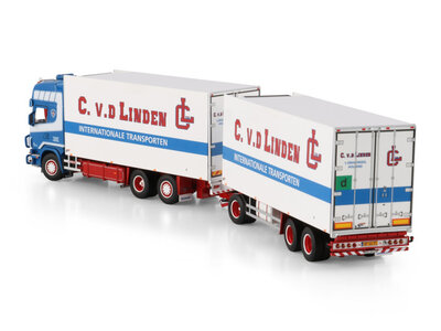 WSI WSI Scania R4 Rigid truck 6x2 with 3-axle reefer trailer C. V.D. LINDEN