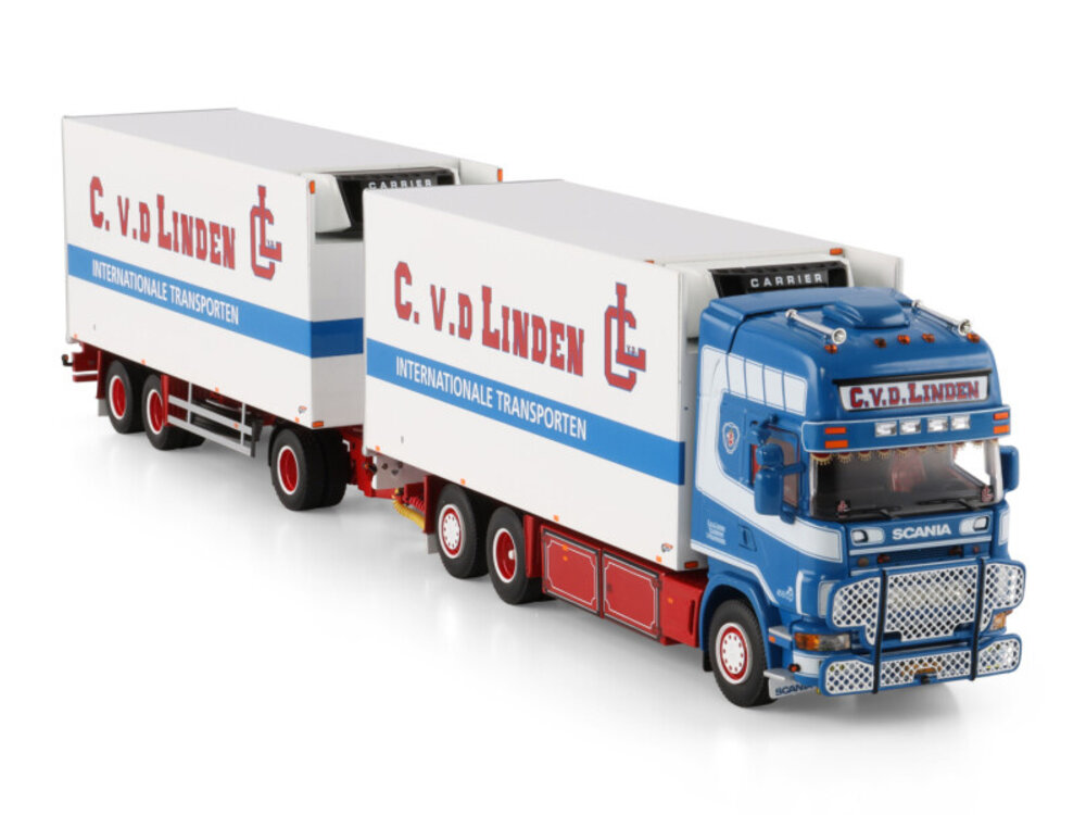 WSI WSI Scania R4 Rigid truck 6x2 with 3-axle reefer trailer C. V.D. LINDEN