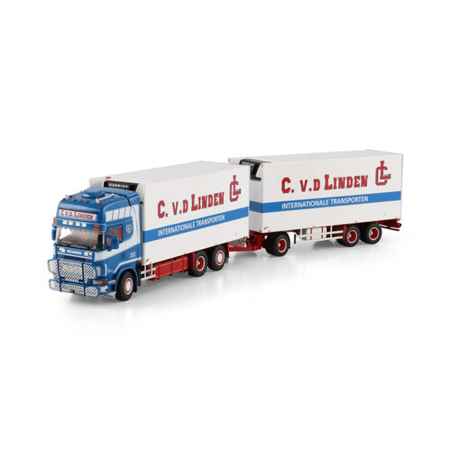 WSI WSI Scania R4 Rigid truck 6x2 with 3-axle reefer trailer C. V.D. LINDEN