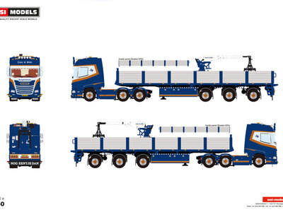 WSI WSI DAF XF SH 6x2 with 3-axle brick trailer CASA DI SLOB