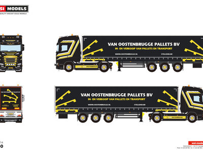 WSI WSI Scania S Highline 4x2 with 3-axle curtainside trailer VAN OOSTENBRUGGE