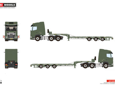 WSI WSI DAF XG 6x2 with 3-axle low loader DEFENSIE NL