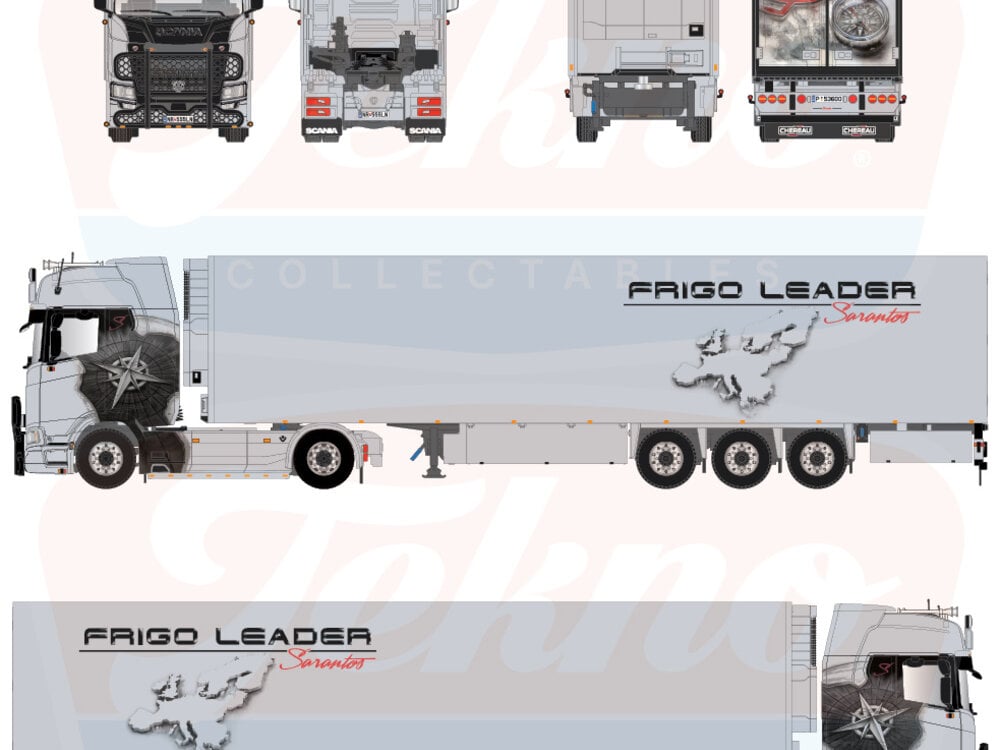 Tekno Tekno Scania NGS Highline 4x2 met 3-assige koeloplegger SARANTOS