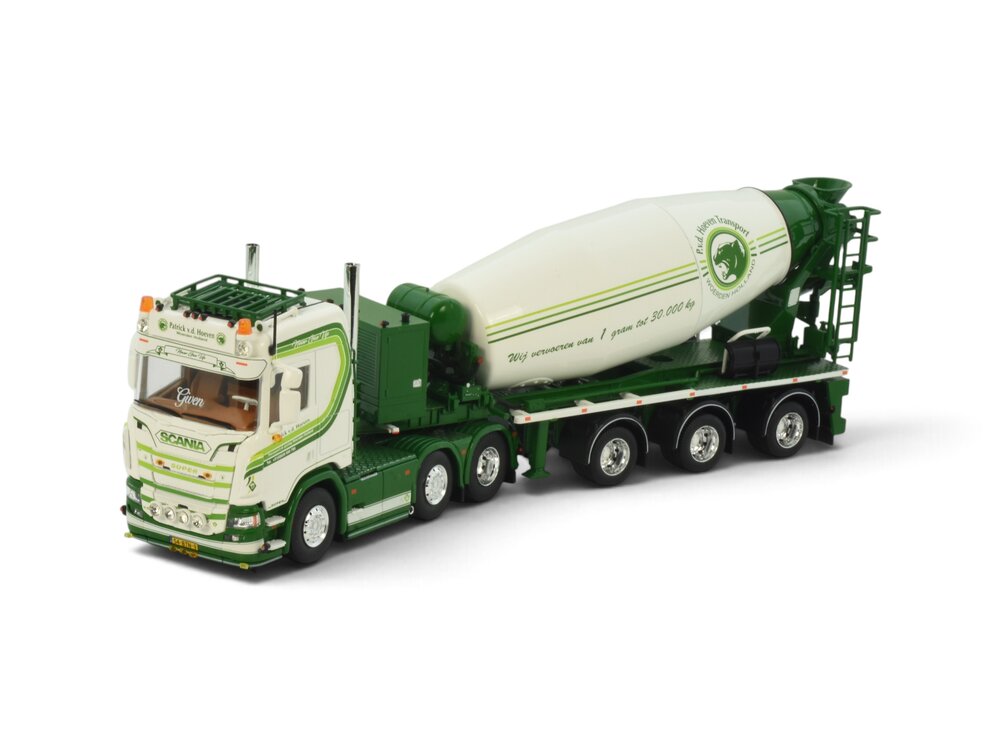 Tekno Tekno Scania Next Gen R530-V8 met betonmixer oplegger PATRICK VAN DER HOEVEN