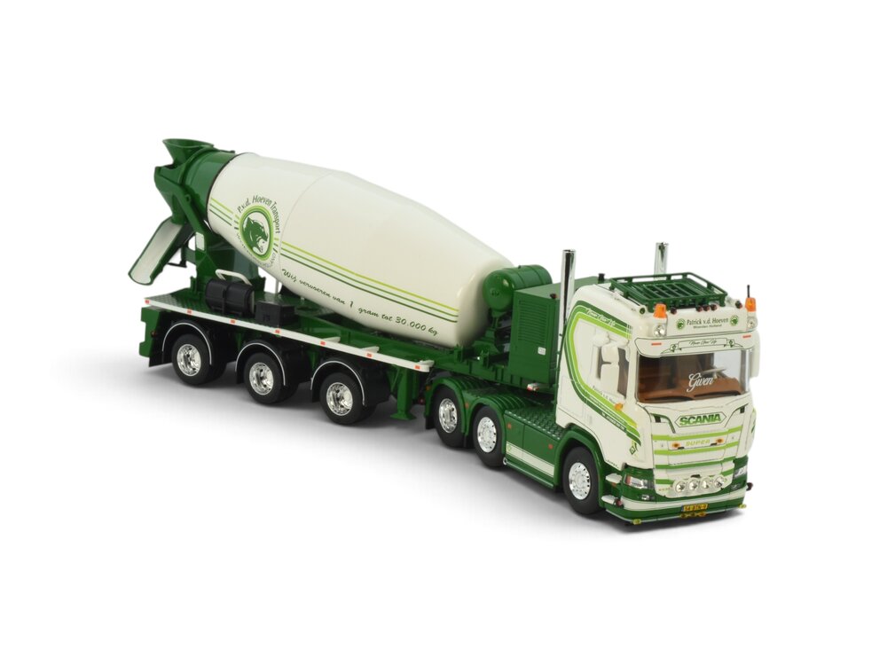 Tekno Tekno Scania Next Gen R530-V8 met betonmixer oplegger PATRICK VAN DER HOEVEN