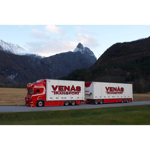 WSI WSI Scania R Highline riged reefer truck 6x2 with 4-axle reefer trailer VENÅS