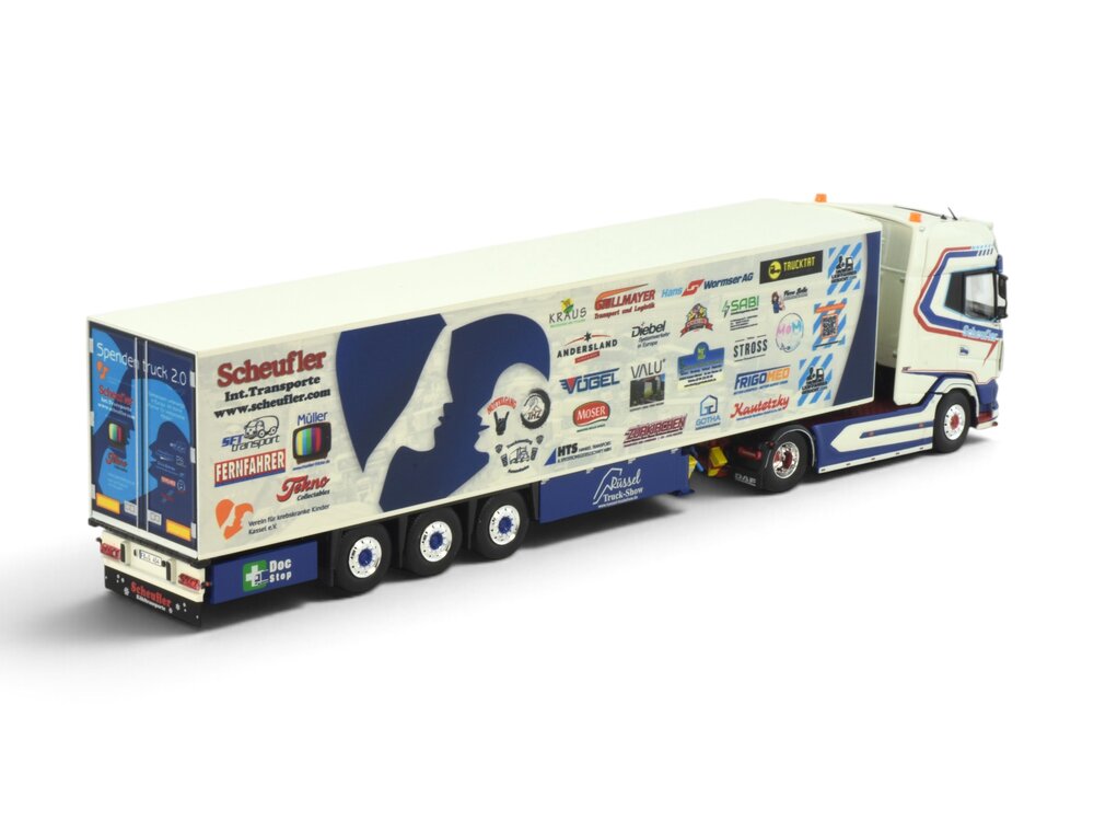 Tekno Tekno DAF XG+ 4x2 with 3-axle reefer trailer SCHEUFLER SPENDENTRUCK 2025