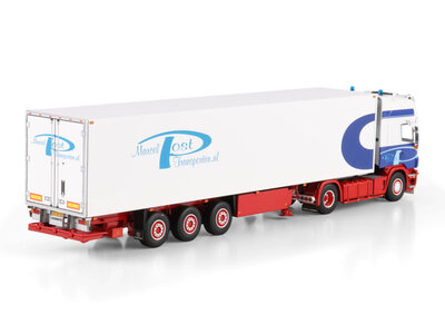 WSI WSI Scania 4-serie Topline 4x2 with 3-axle reefer trailer MARCEL POST