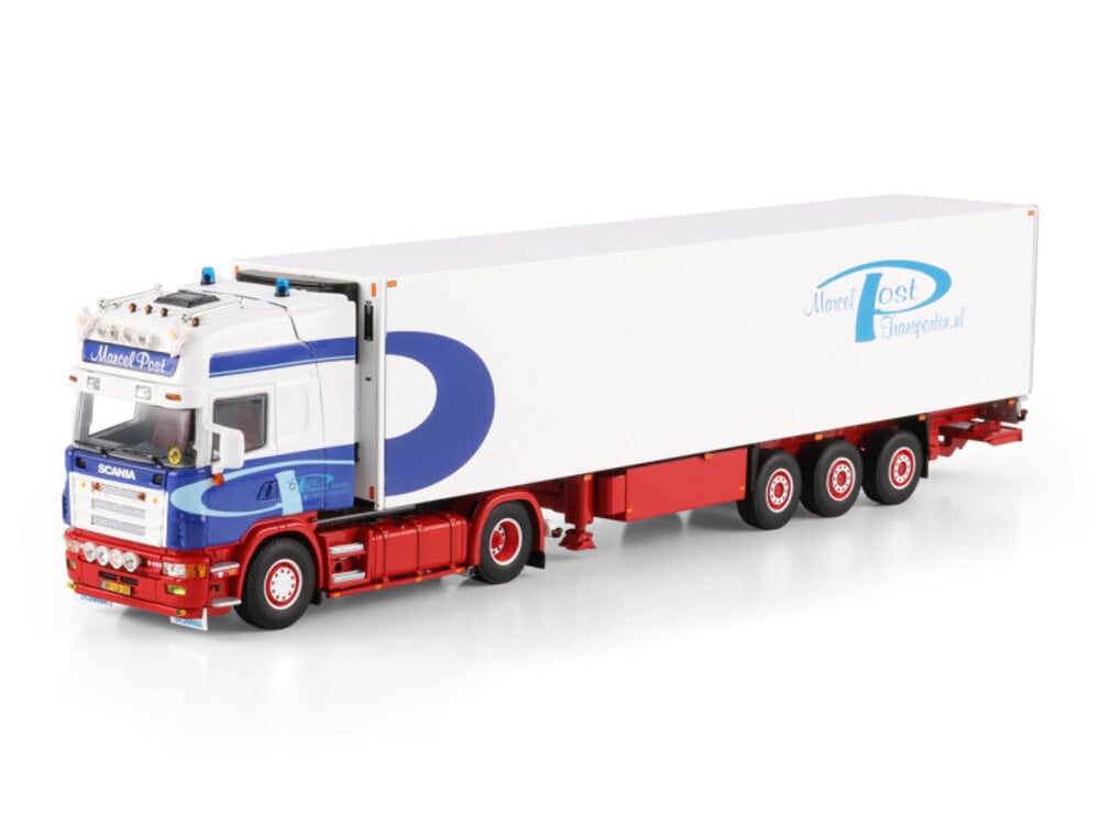 WSI WSI Scania 4-serie Topline 4x2 met 3-assige koeloplegger MARCEL POST
