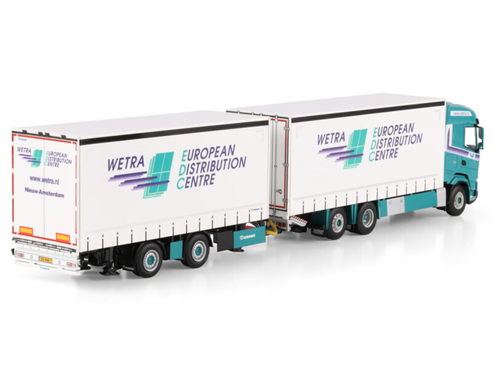 WSI WSI DAF XG motorwagen 6x2 met 2-assige schuifzeilen trailer WETRA EDC