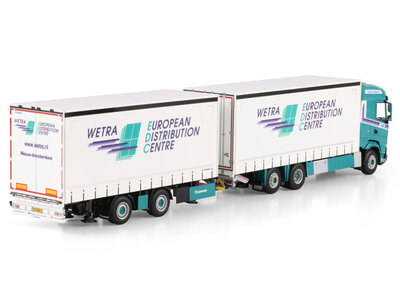WSI WSI DAF XG riged truck 6x2  with 2-axle curtainside trailer WETRA EDC