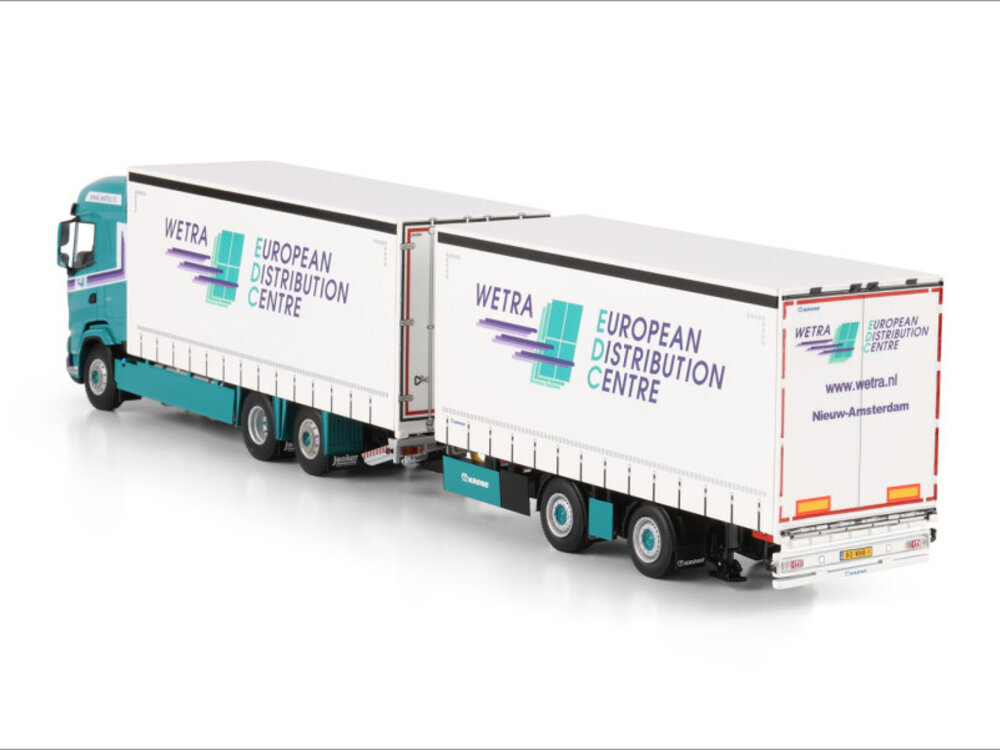 WSI WSI DAF XG riged truck 6x2  with 2-axle curtainside trailer WETRA EDC