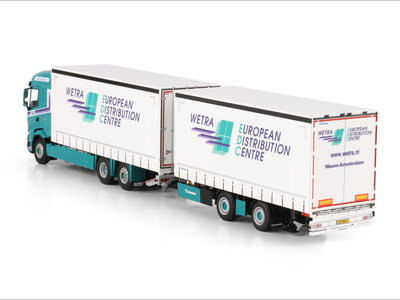 WSI WSI DAF XG motorwagen 6x2 met 2-assige schuifzeilen trailer WETRA EDC