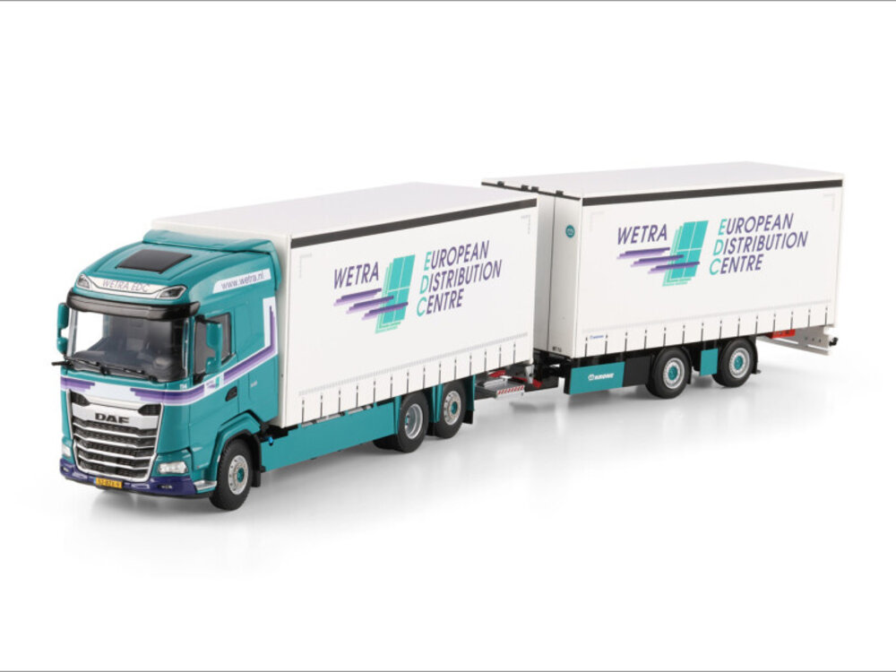 WSI WSI DAF XG motorwagen 6x2 met 2-assige schuifzeilen trailer WETRA EDC