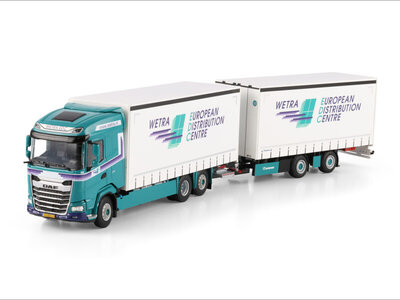 WSI WSI DAF XG motorwagen 6x2 met 2-assige schuifzeilen trailer WETRA EDC