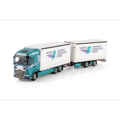 WSI WSI DAF XG motorwagen 6x2 met 2-assige schuifzeilen trailer WETRA EDC