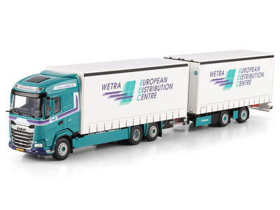 WSI WSI DAF XG riged truck 6x2  with 2-axle curtainside trailer WETRA EDC