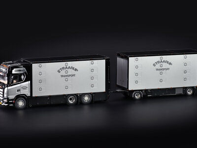 IMC IMC Scania S770 3-axle rigid boxed truck with 2-axle livestock trailer STAARUP TRANSPORT